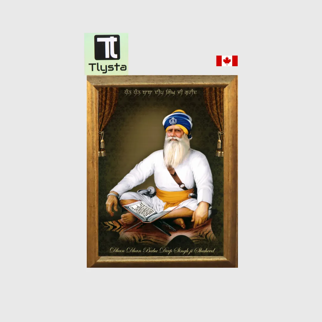 Baba Deep Singh Ji Brown Photo Size 8x11