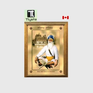 Baba Deep Singh Ji Golden Photo Size 8x11