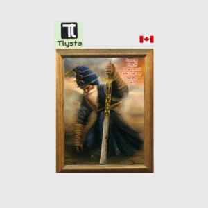 Baba Deep Singh Ji Photo With Sword Size 8x11