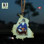 Baba Deep Singh Ji Punjab Map Blue Car Hanging