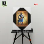 Baba Deep Singh Ji Standing Orange Photo Size 8x11