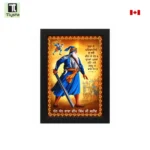 Baba Deep Singh Ji Standing Orange Photo Size 8×11