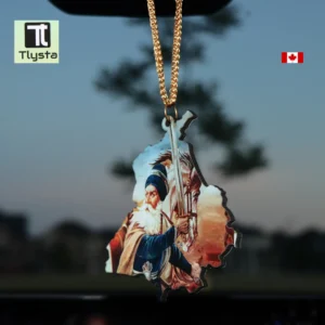 Baba Deep Singh Ji With Sword Punjab Map Car Hanging