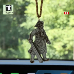 Baba Deep Singh Ji Wooden Car Hanging