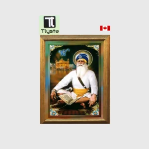 Baba Deep Singh Ji with Golden Temple Photo Size 8x11