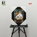 Baba Deep Singh Ji with Golden Temple Photo Size 8x11