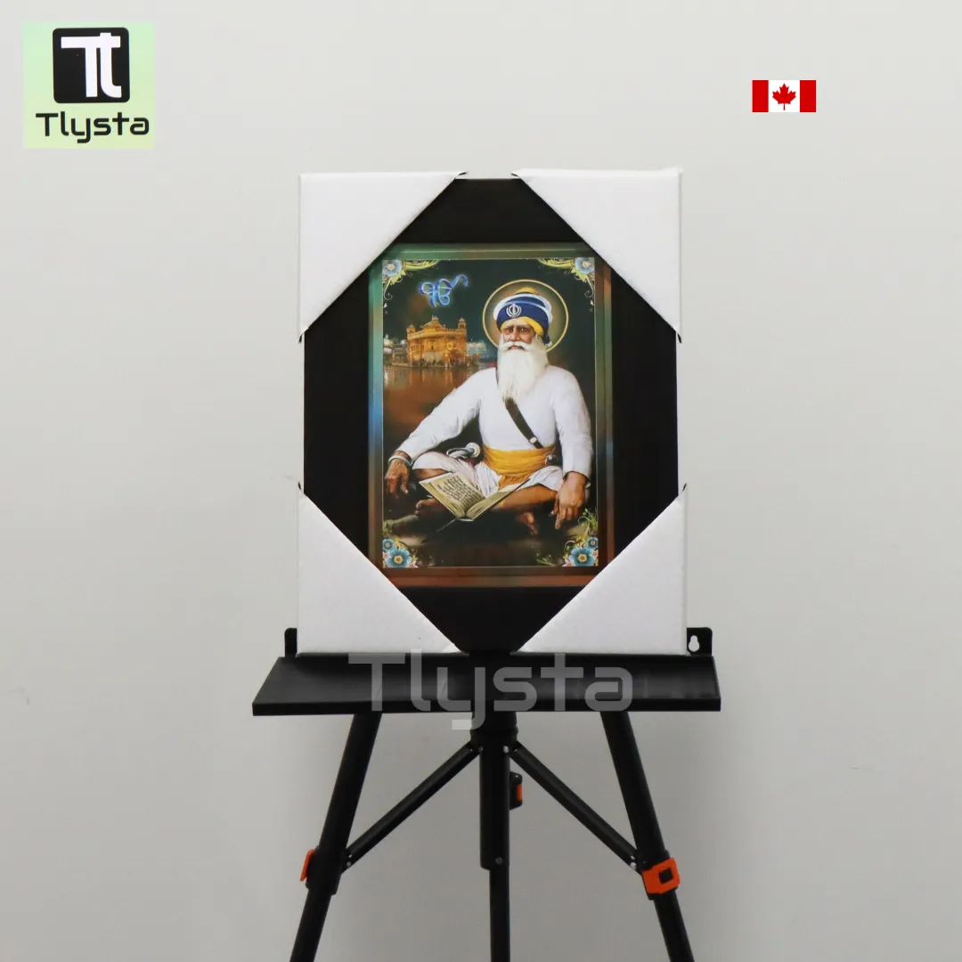 Baba Deep Singh Ji with Golden Temple Photo Size 8x11