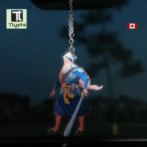 Baba deep Singh ji Blue Photo Car Hanging