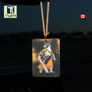 Baba deep Singh ji Brown Photo Car Hanging