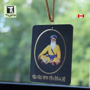 Baba deep Singh ji with Golden Line Car Hanging