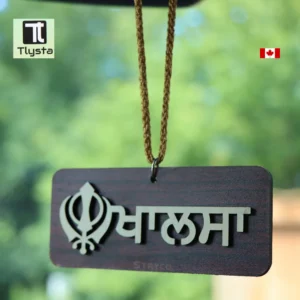Front Khalsa and Back Fateh Car Hanging