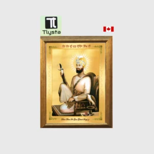 Guru Gobind Singh Ji Golden Colored Photo Size 8x11