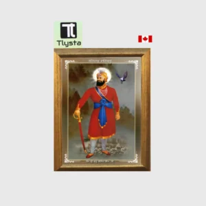Guru Gobind Singh Ji Standing Brown Photo Size 8x11