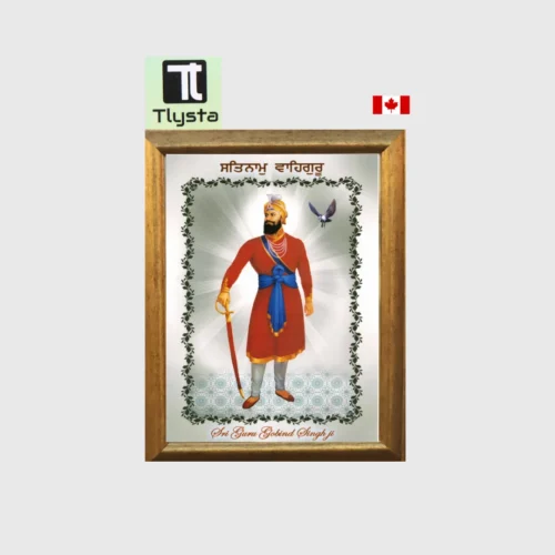 Guru Gobind Singh Ji Standing White Photo Size 8x11