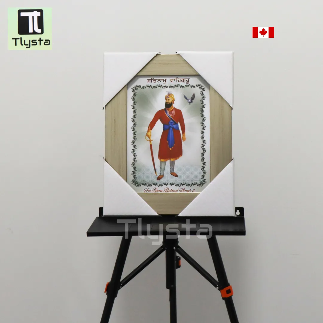 Guru Gobind Singh Ji Standing White Photo Size 8x11