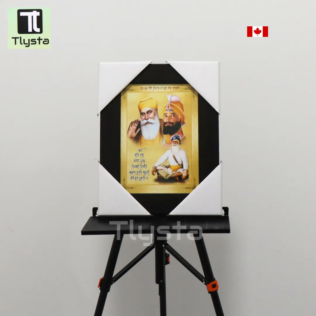 Guru Gobind Singh Ji and Guru Nanak Dev Ji with Baba Deep Singh Ji Photo Size 8x11