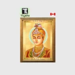 Guru Harkrishan Ji Yellow Golden Photo Size 8x11