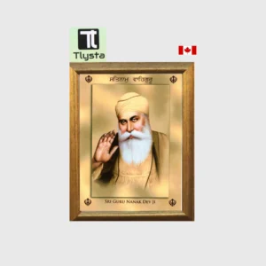 Guru Nanak Dev Ji Golden Photo Size 8x11