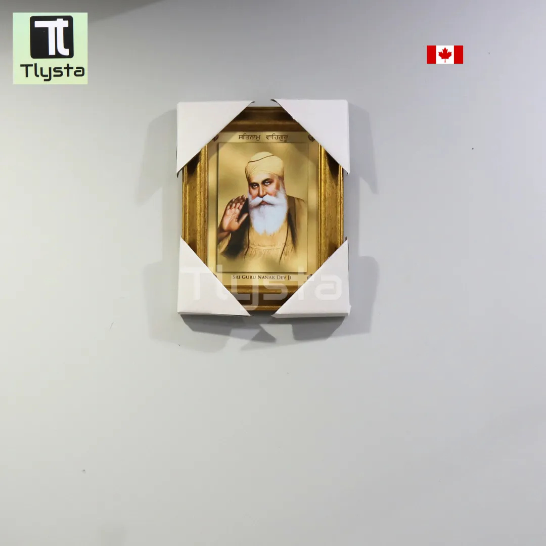 Guru Nanak Dev Ji Golden Photo Size 8x11