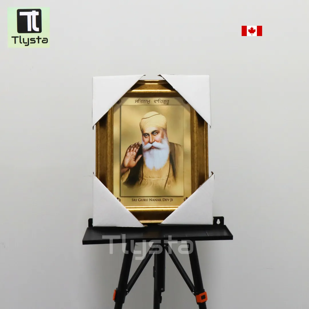 Guru Nanak Dev Ji Golden Photo Size 8x11