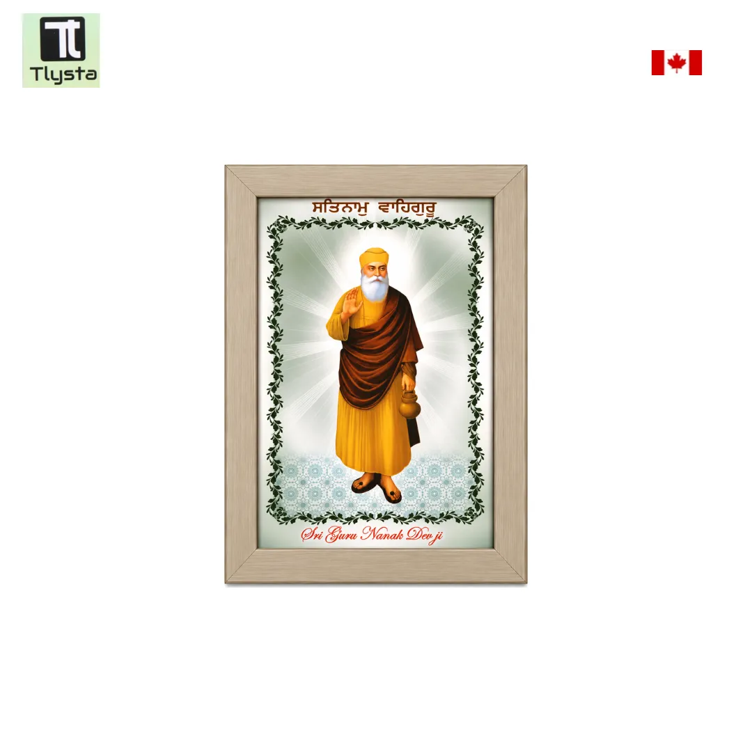 Guru Nanak Dev Ji Standing White Photo Size 8×11