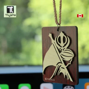 Khanda Car hanging with Holding Nishan Sahib