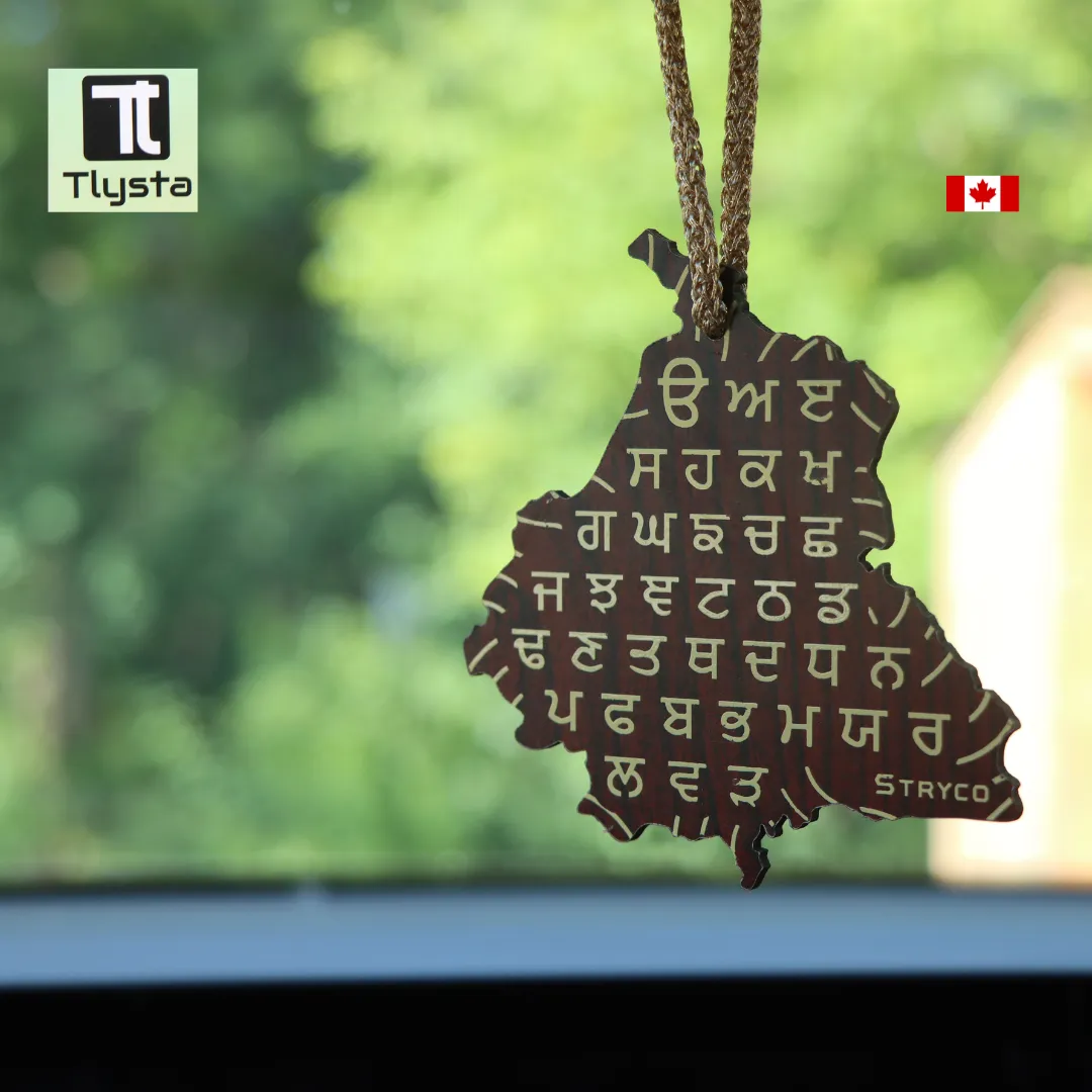 Punjab Map 35 Akhar Punjabi Alphabets Car Hanging