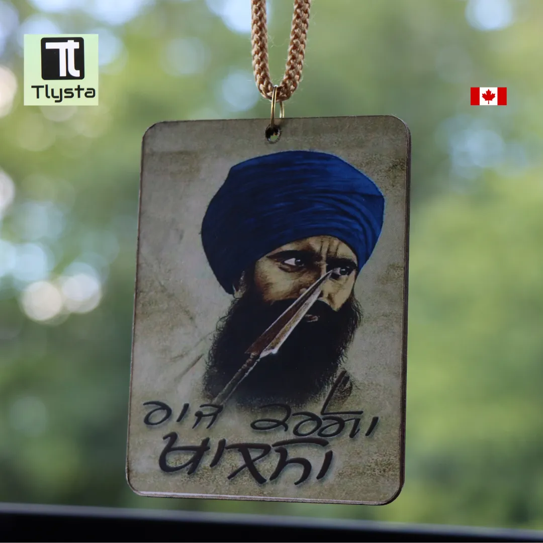 Sant Jarnail Singh Bhindrawale Raj Karega Khalsa Car Hanging
