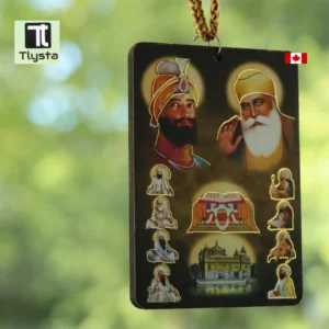 Ten Gurus With Guru Granth Sahib Car Hanging