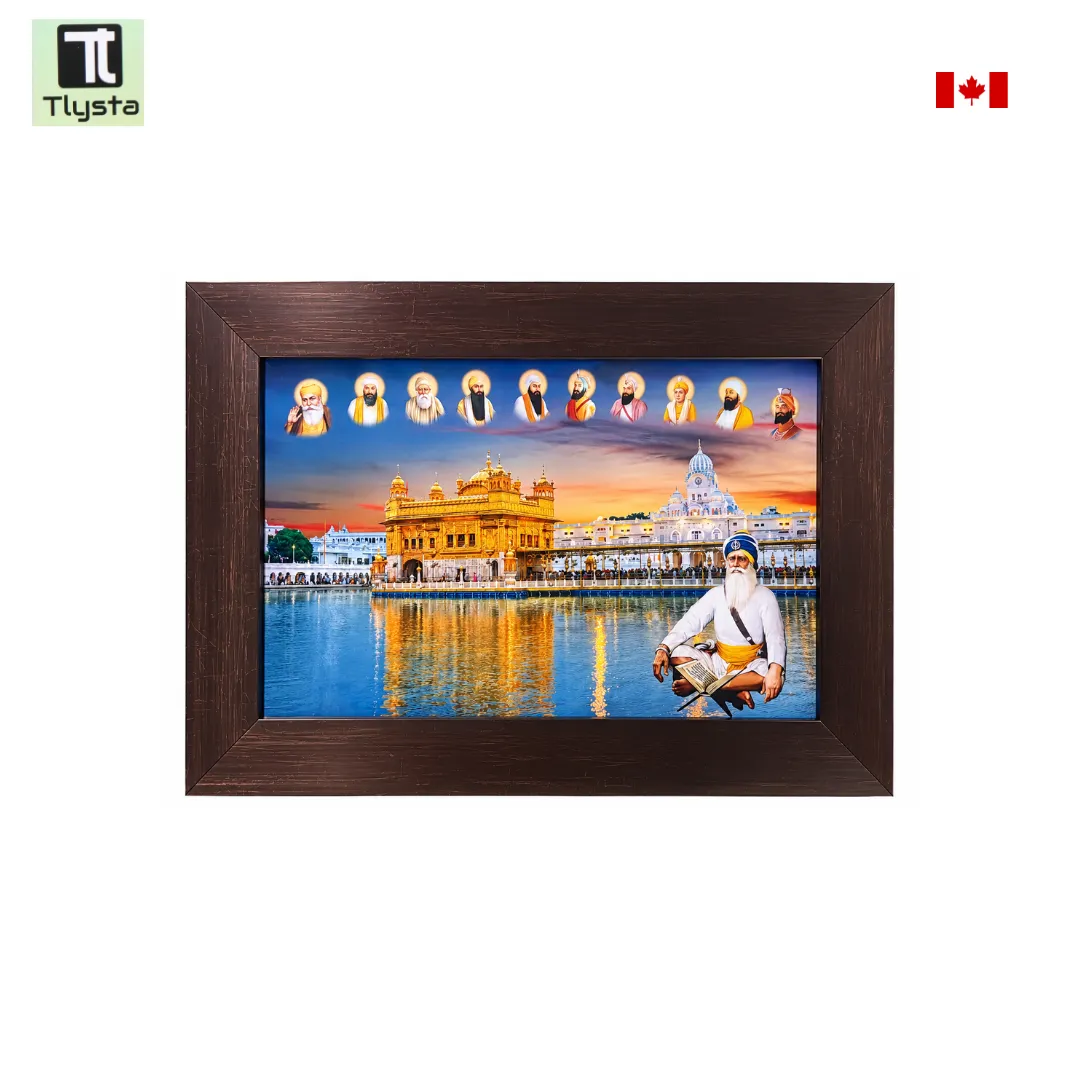 Ten Gurus with Baba Deep Singh Ji Photo Size 8×11 Ten Gurus with Baba Deep Singh Ji Photo Size 8×11
