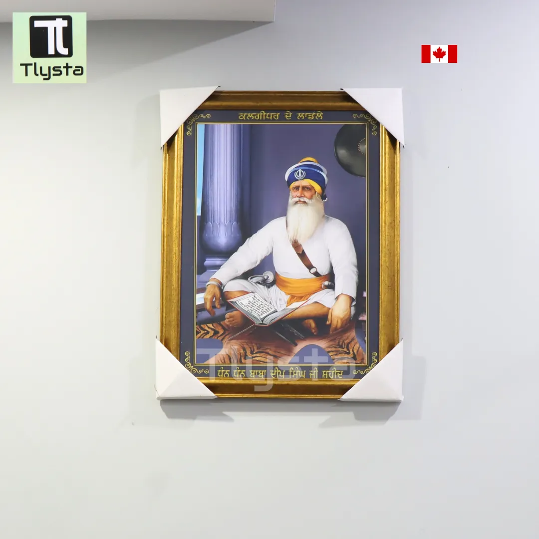 Baba Deep Singh Ji Blue Photo Size 17x24