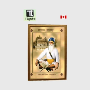 Baba Deep Singh Ji Golden Photo Frame Size 24x36
