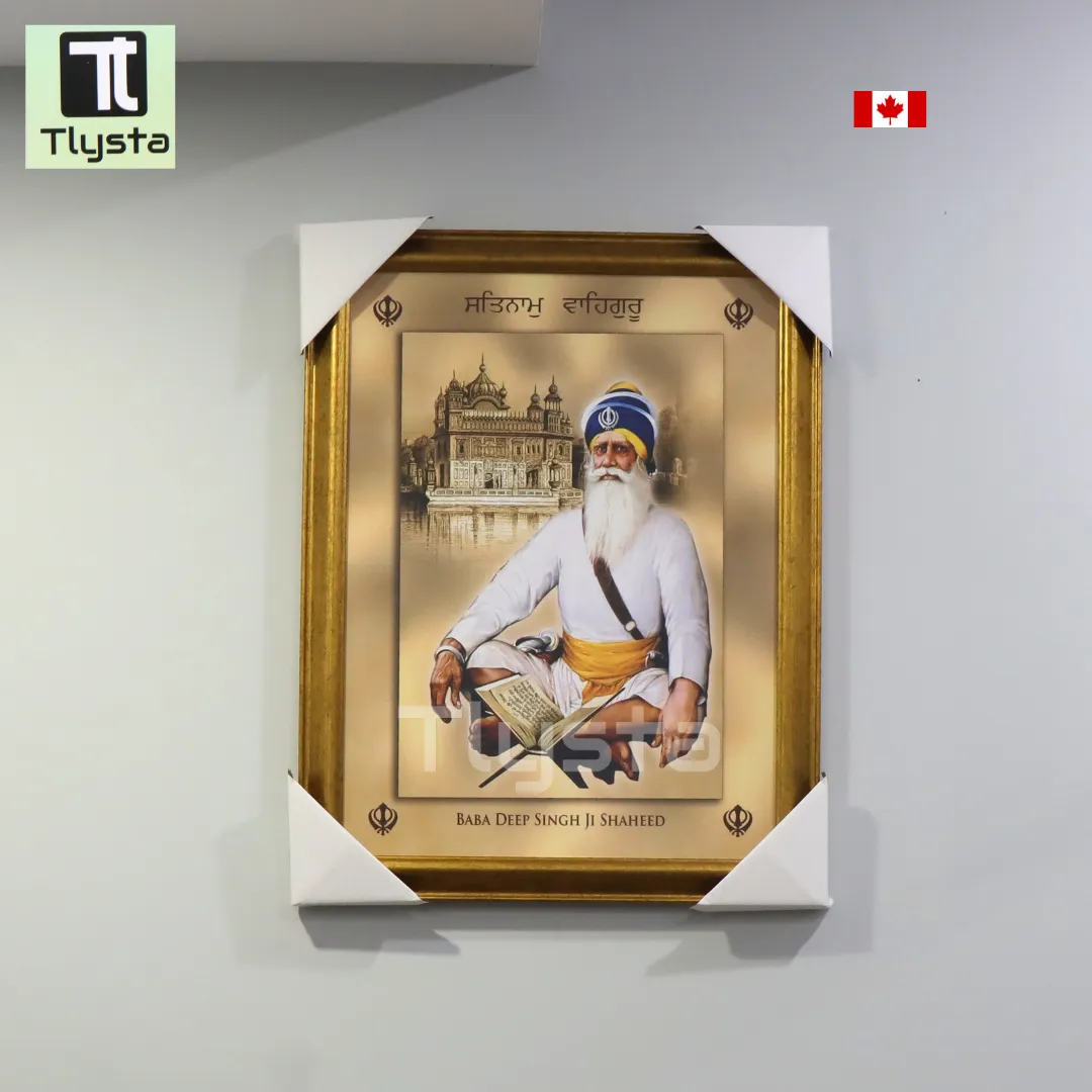 Baba Deep Singh Ji Golden Photo Size 17x24