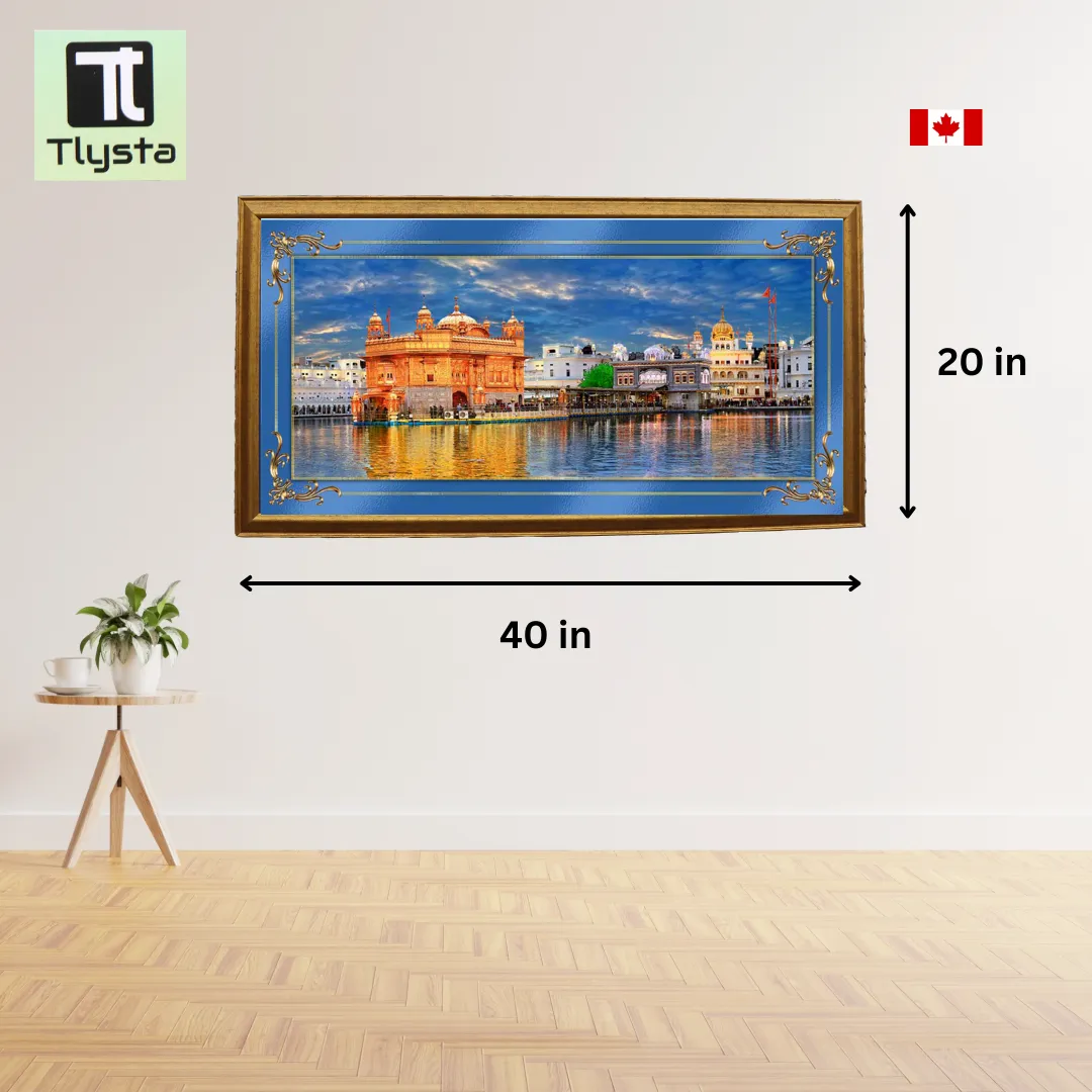 Golden Temple Sky Bly Photo Frame Size 40×20