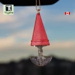 Kirpan Katar Sarbloh Red Car Hanging