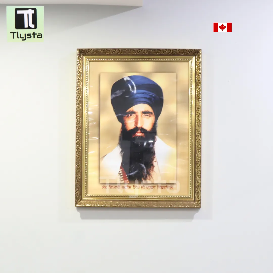 Sant Jarnail Singh Bhindranwale Golden color Photo Size 17x24