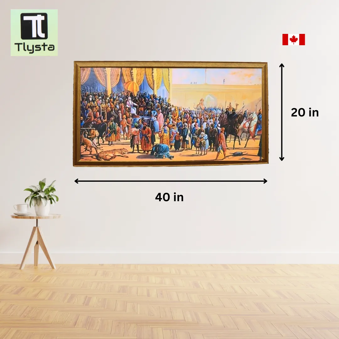 Sher-e-Punjab Maharaja Ranjit Singh Darbar Photo Frame Size 40x20