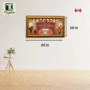 Ten Gurus With Guru Granth Sahib Ji Photo Frame Size 20x10