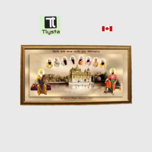 Ten Gurus with Golden Temple in 1833 Photo Frame Size 40x20