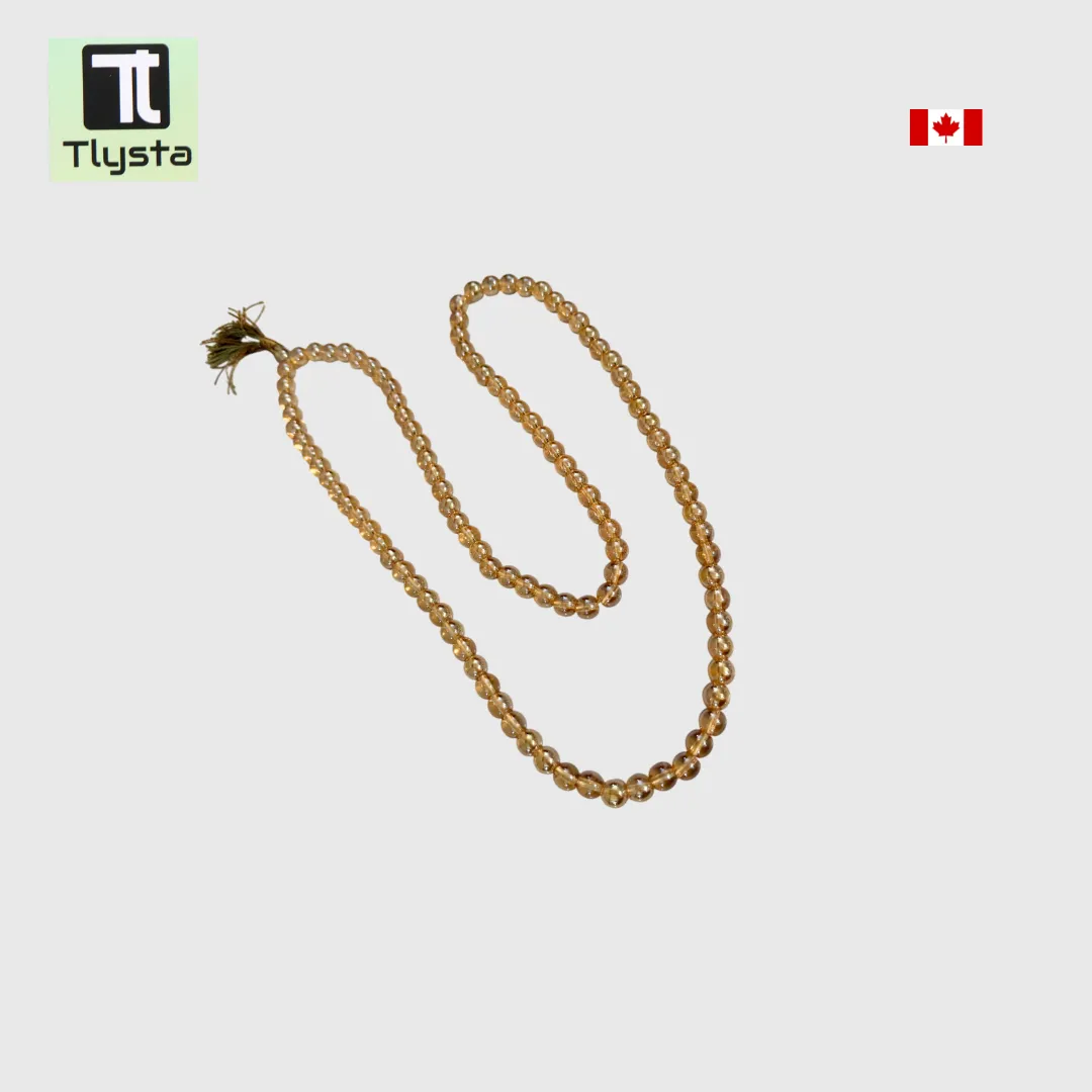 108 Beads Marble Simran Mala for Meditation Brown