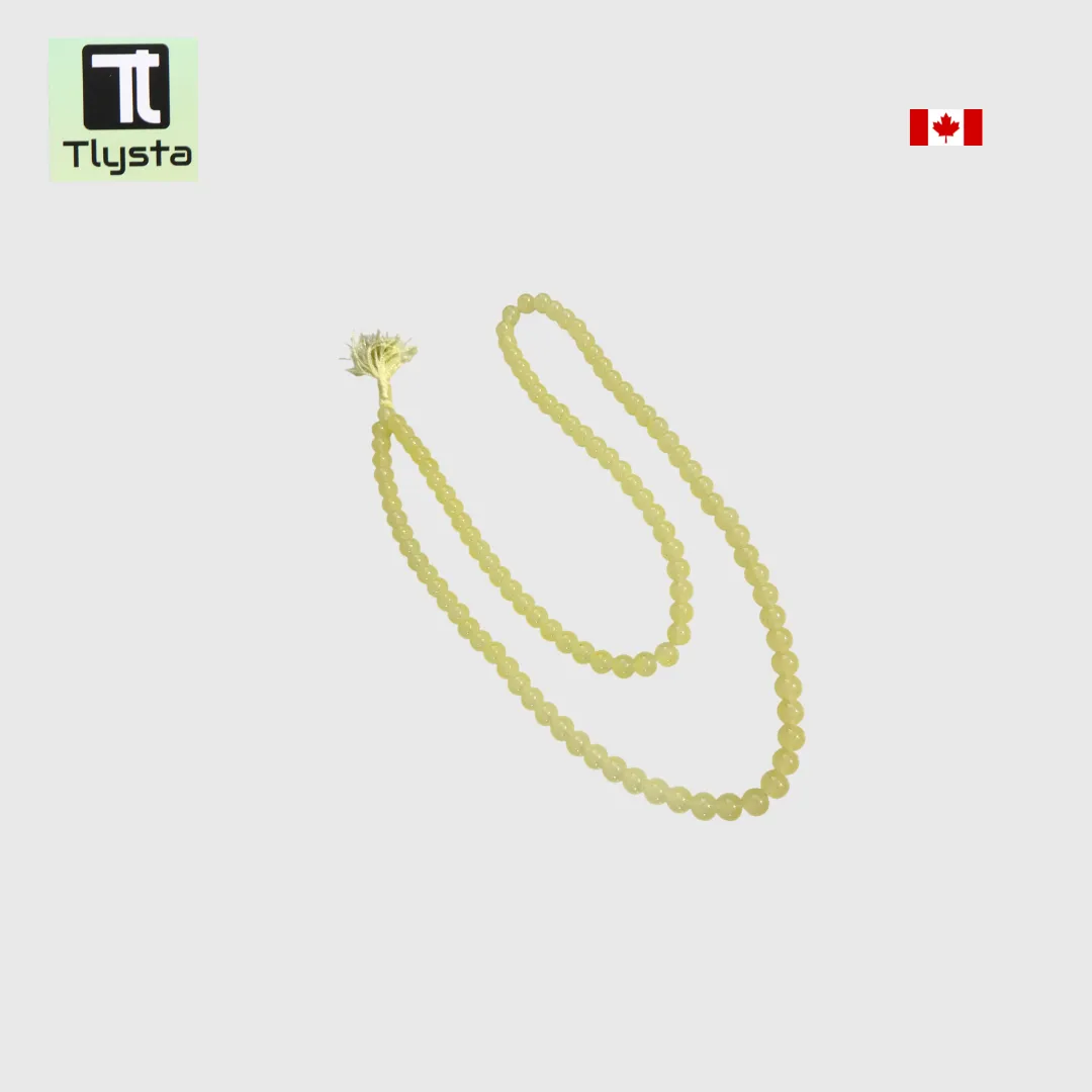 108 Beads Marble Simran Mala for Meditation Lime