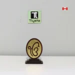 Ik Onkar Car Dashboard Golden Brown