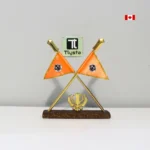 Nishan Sahib Flag with Golden Khanda Car Dashboard