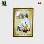 Baba Deep Singh Ji with Golden Temple Golden Photo Size 24x36