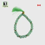 Fancy Kada Style Elastic Marble Simran Mala for Meditation Sea Green
