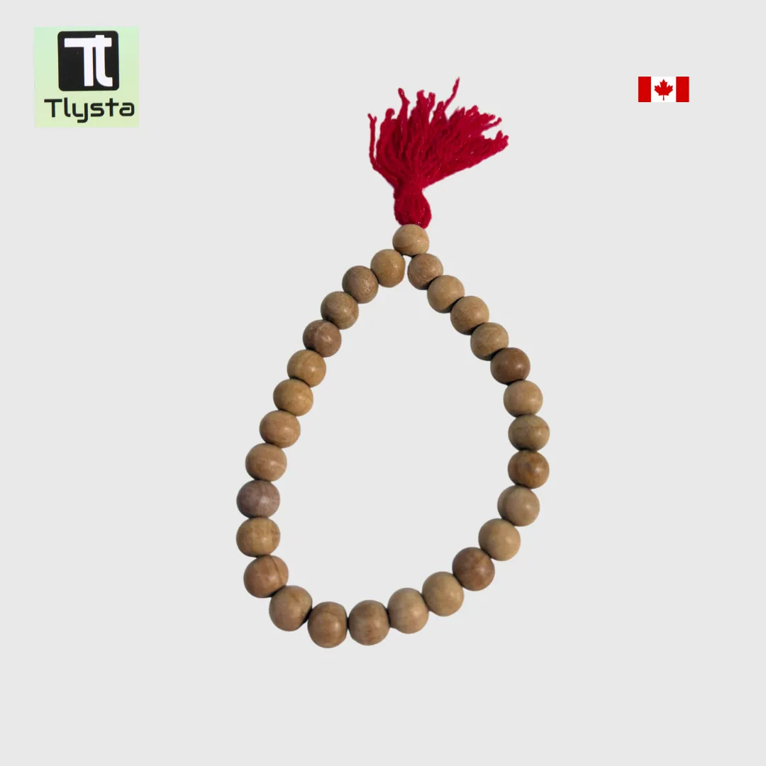 Kada Style Elastic Chandan Simran Mala for Meditation Large Beads