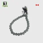 Kada Style Elastic Marble Simran Mala for Meditation Grey