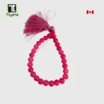 Kada Style Elastic Marble Simran Mala for Meditation Pink