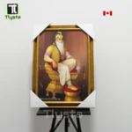 Maharaja Ranjit Singh on Throne Photo Frame Size 14x20