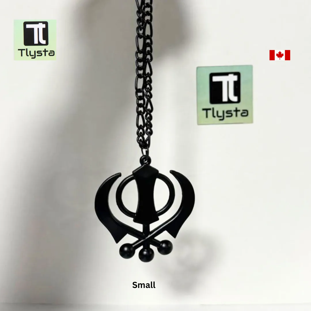 Black Khanda Car Hanging Small Size
